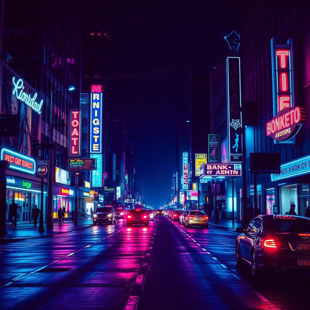 LA street at night