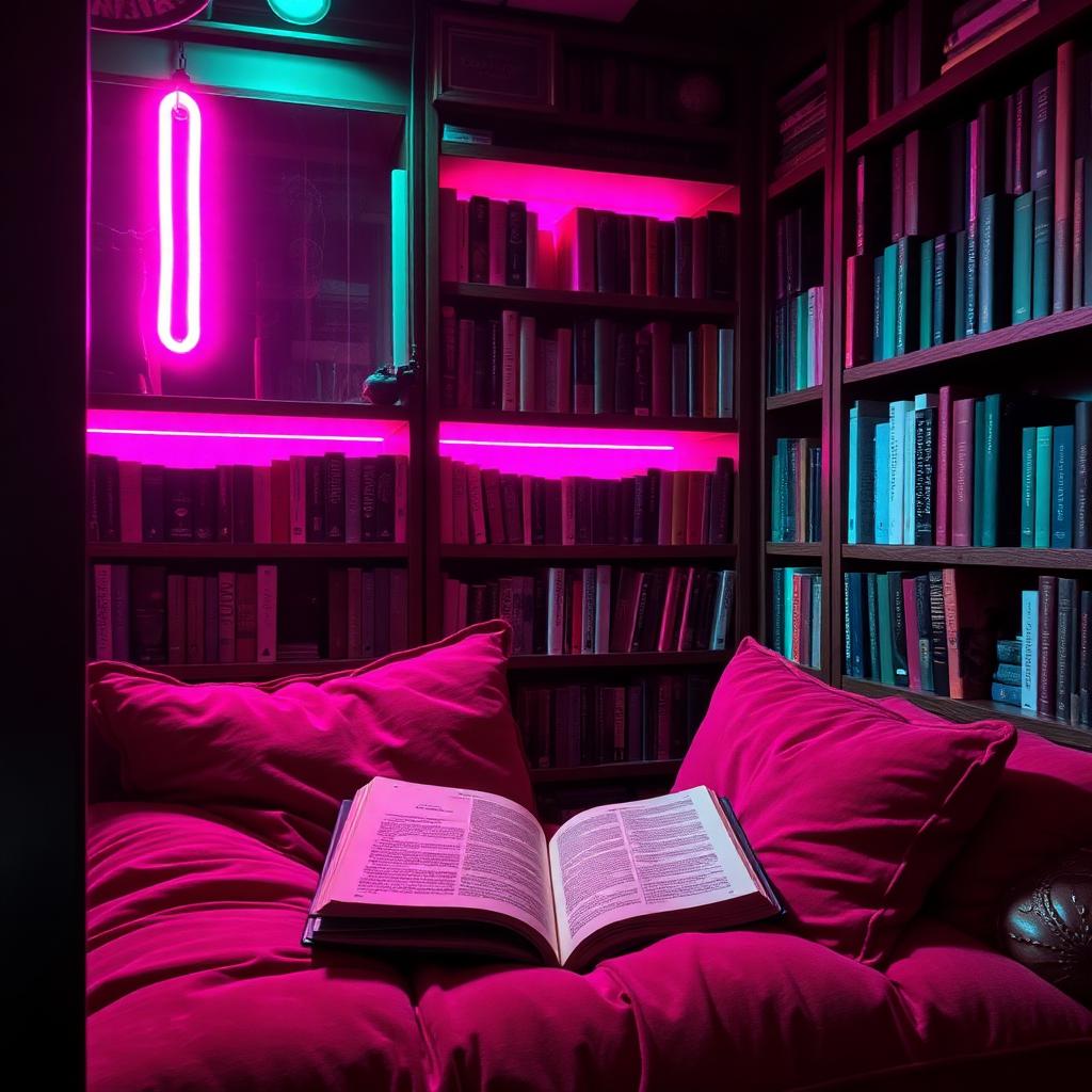 Neon reading nook
